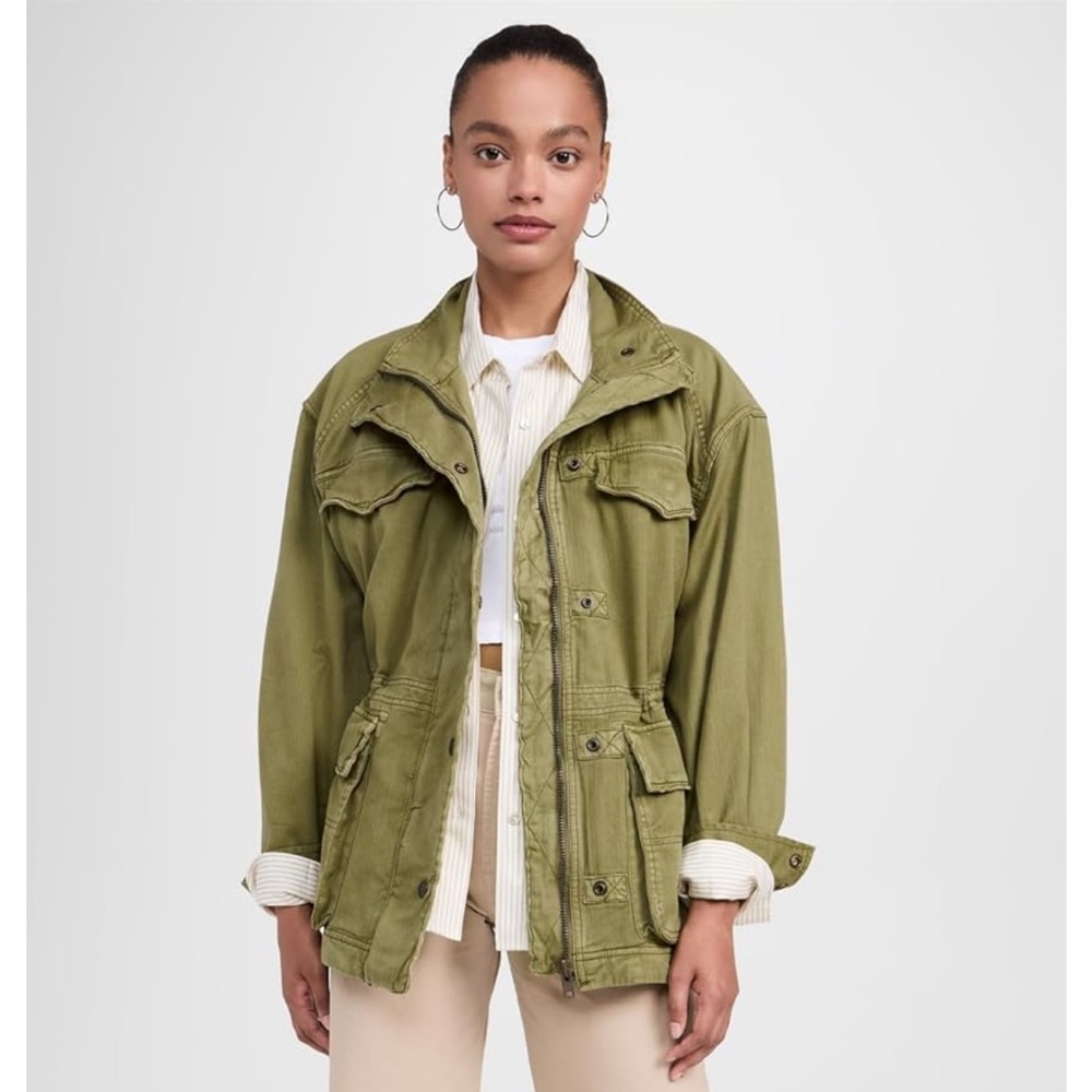 Free People Olive Utility Jacket